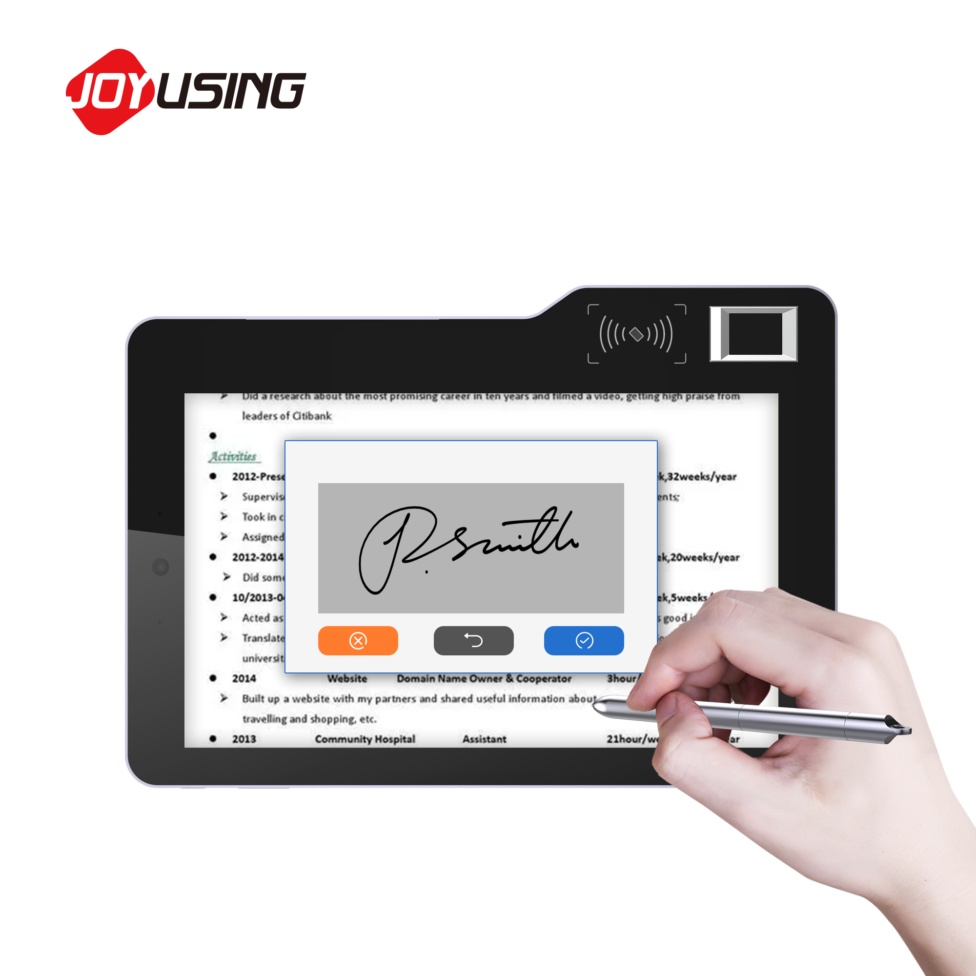 Drawing Pad Signature - แท็บเล็ต ZJZ 10 นิ้ว ระบบแอนดรอยด์ พร้อมปากกากราฟิกสำหรับวาดภาพ