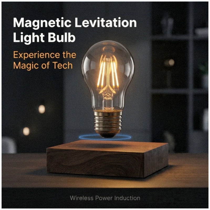 The Office Tech - หลอดไฟ LED ลอยได้แม่เหล็กไร้สาย โคมไฟตั้งโต๊ะ สำหรับของขวัญสุดพิเศษ ไฟกลางคืน