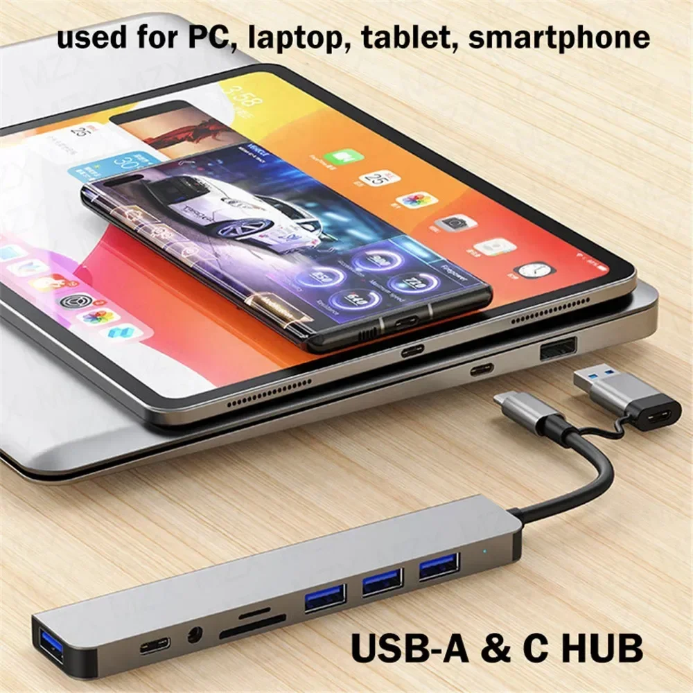 Multi Port Usb Hub - ฮับ USB C 8 in 1