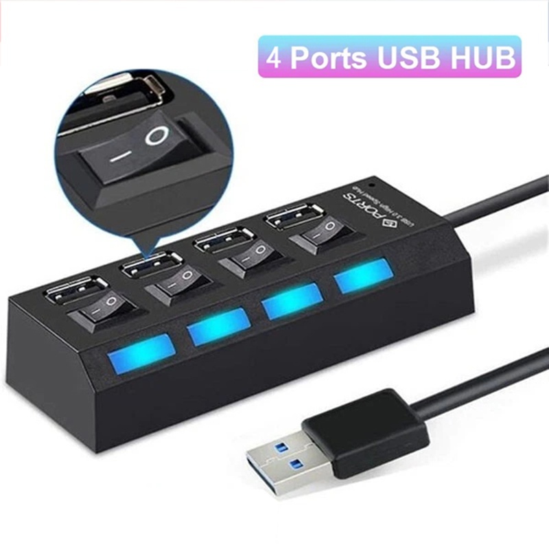 Multi Port Usb Hub - ฮับ USB 4 in 1 พร้อมสวิตช์