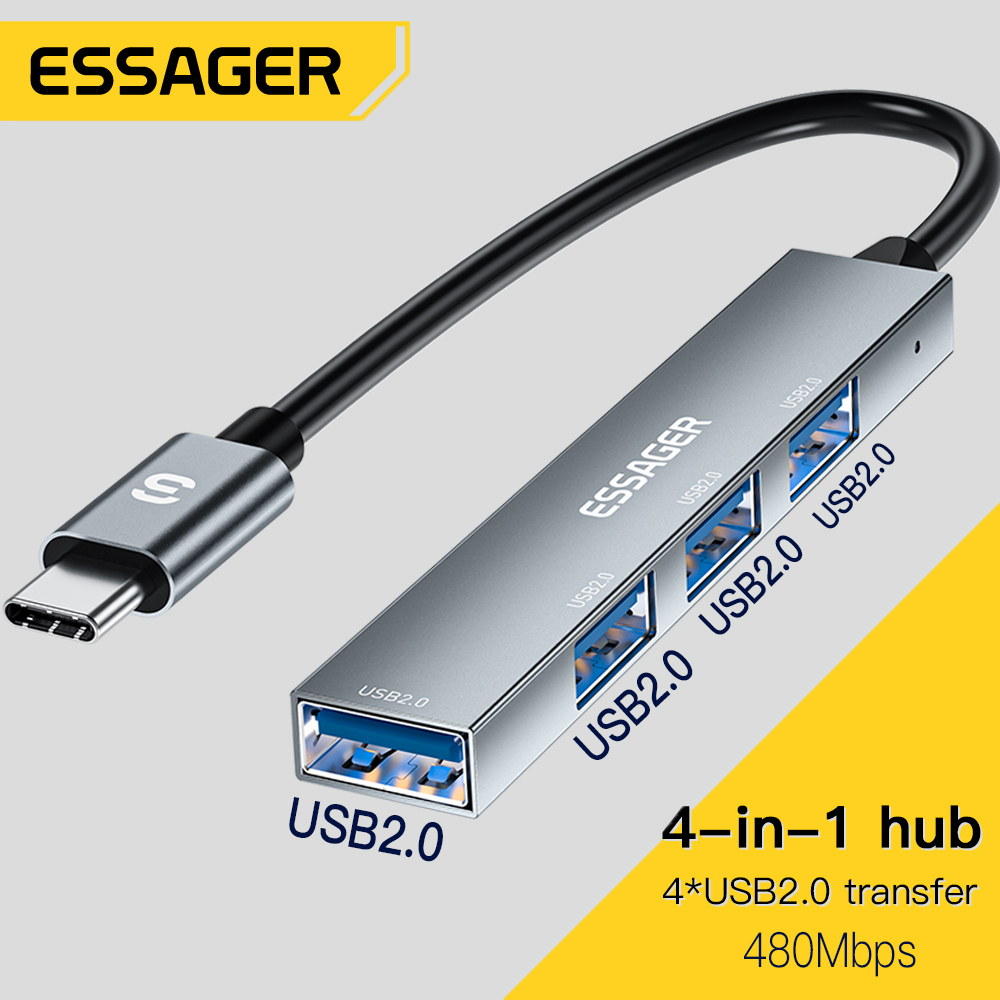 Essager 4 in 1 USB C Cable Hub - Multi Port Usb Hub บทวิจารณ์และราคา