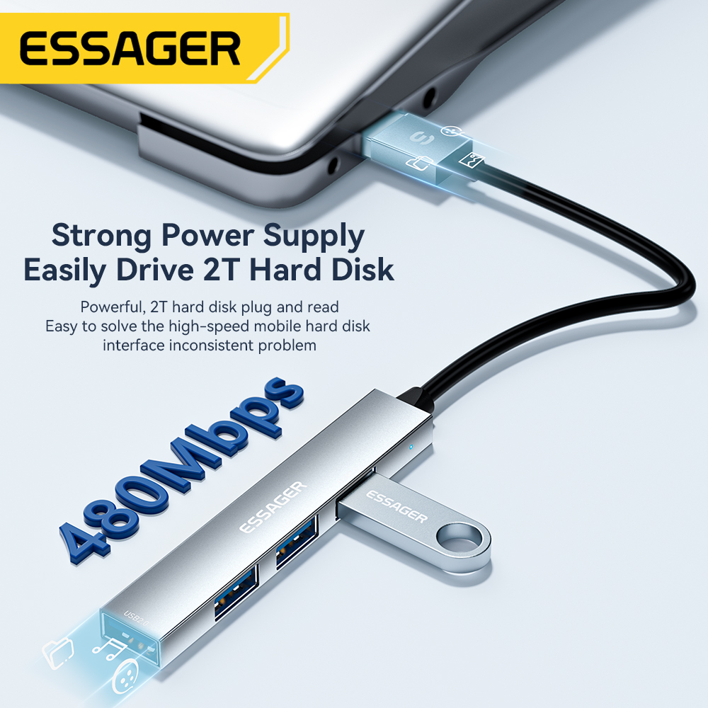 Essager 4 in 1 USB C Cable Hub - Multi Port Usb Hub บทวิจารณ์และราคา
