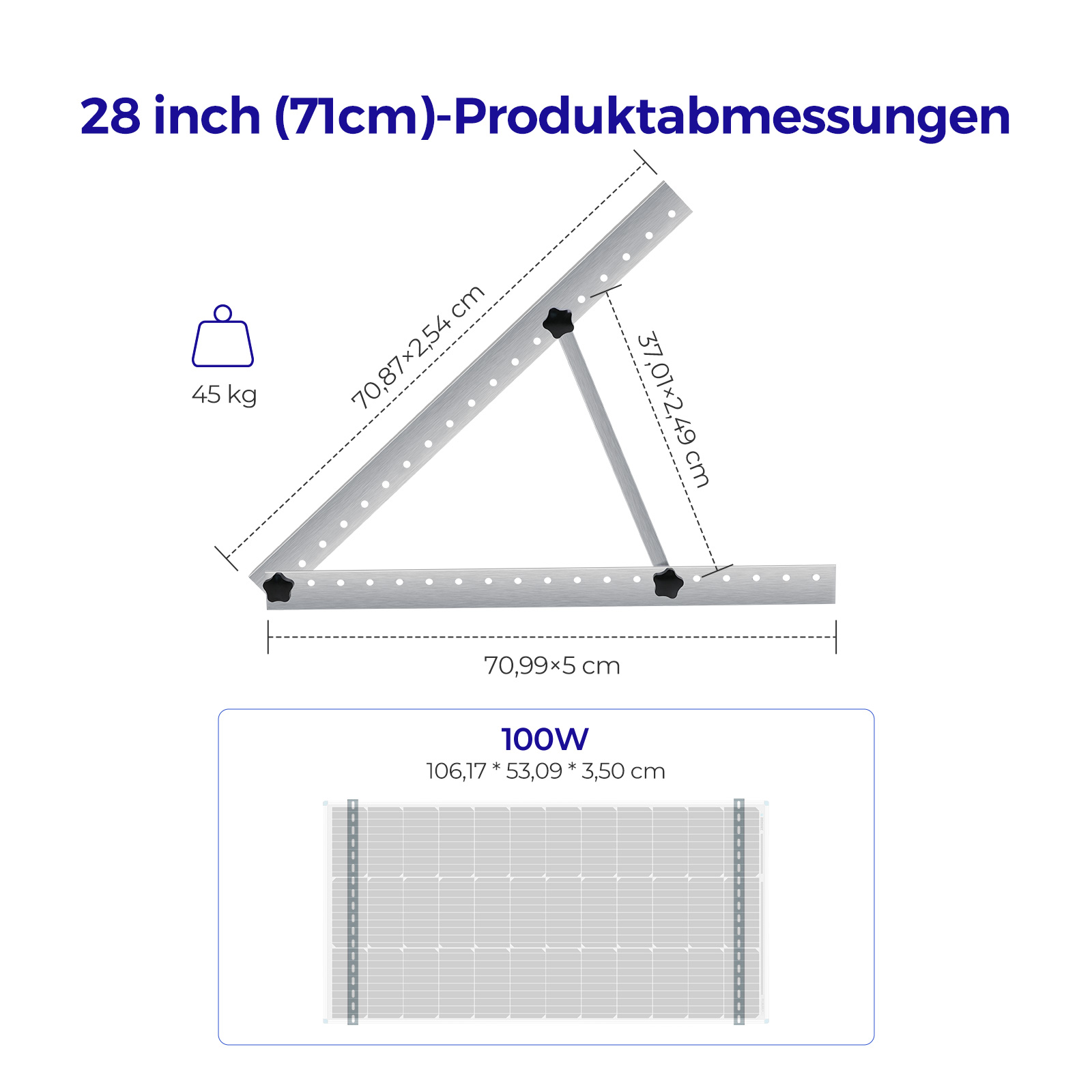 Renogy 28in ขายึดแผงโซลาร์เซลล - Flat Panel Mount Tilt บทวิจารณ์และราคา