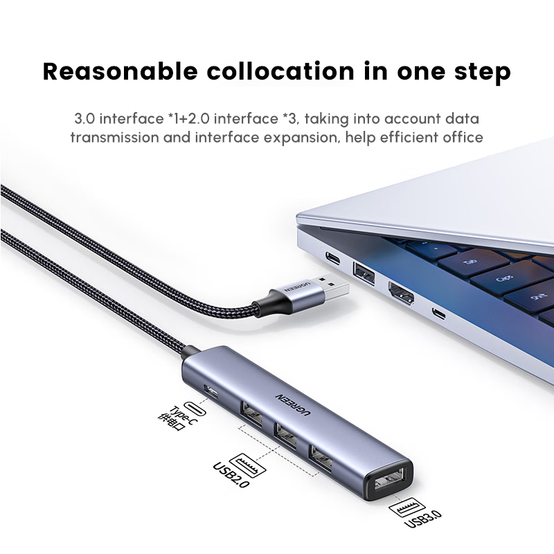 ฮับ USB UGREEN พร้อมพอร์ต USB2 - Multi Port Usb Hub บทวิจารณ์และราคา
