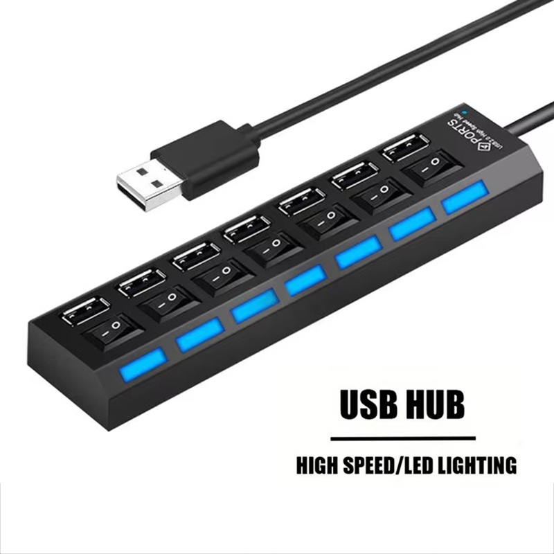 7 พอร์ตยูเอสบี 2.0 ฮับสปลิตเตอ - Multi Port Usb Hub บทวิจารณ์และราคา