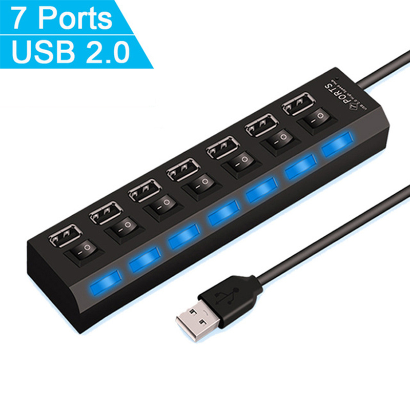 7 พอร์ตยูเอสบี 2.0 ฮับสปลิตเตอ - Multi Port Usb Hub บทวิจารณ์และราคา