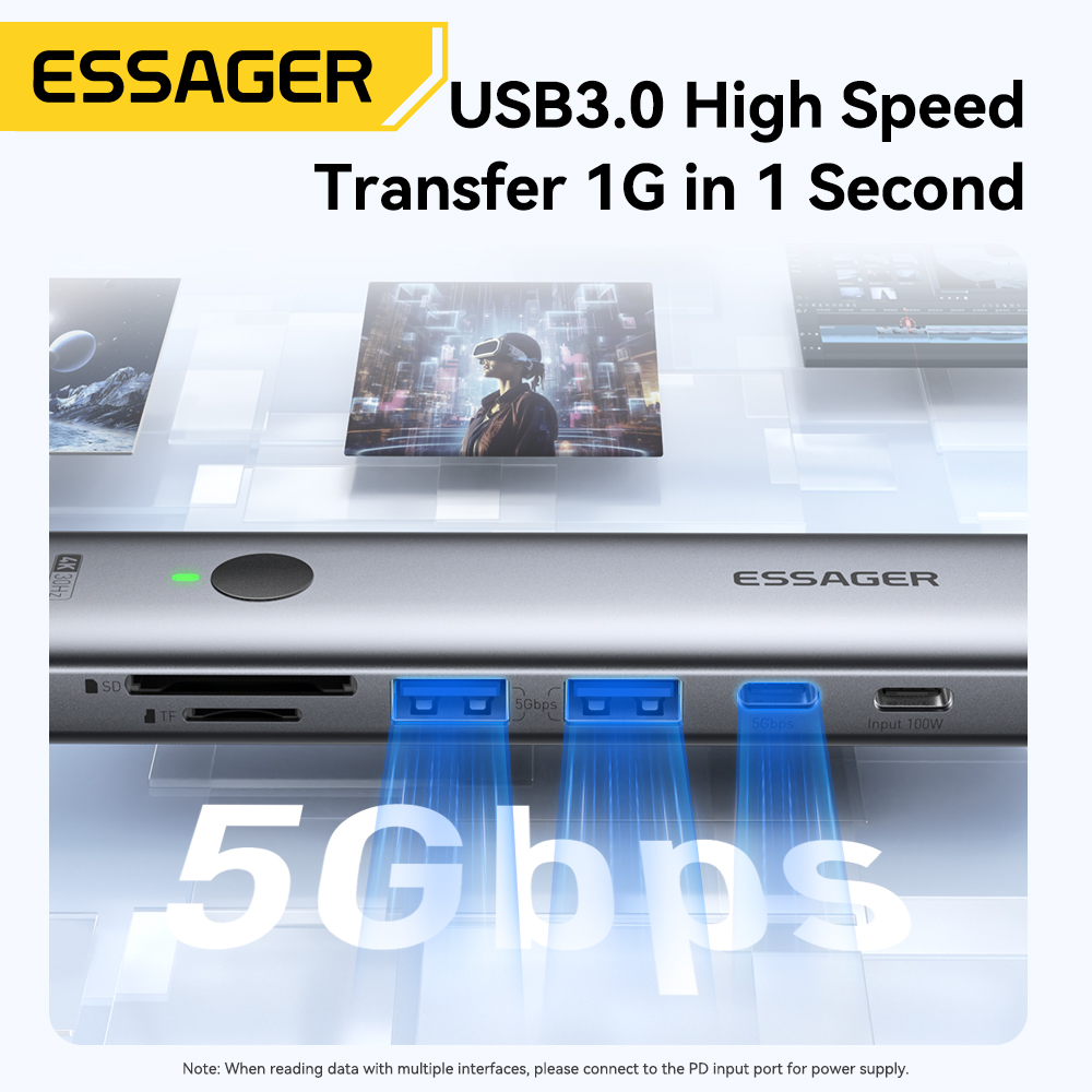 Essager USB C HUB 4K 7-in-1 ปร - Multi Port Usb Hub บทวิจารณ์และราคา