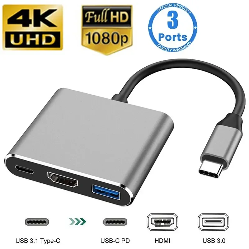 อะแดปเตอร์มัลติพอร์ต Type-C 3- - Multi Port Usb Hub บทวิจารณ์และราคา