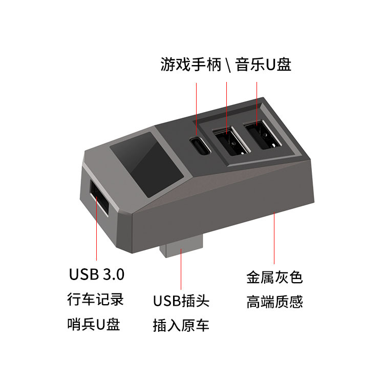 ฮับ USB สำหรับกล่องเก็บของในรถ - Multi Port Usb Hub บทวิจารณ์และราคา